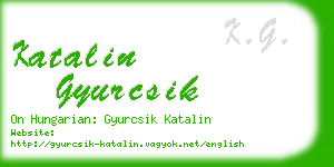 katalin gyurcsik business card